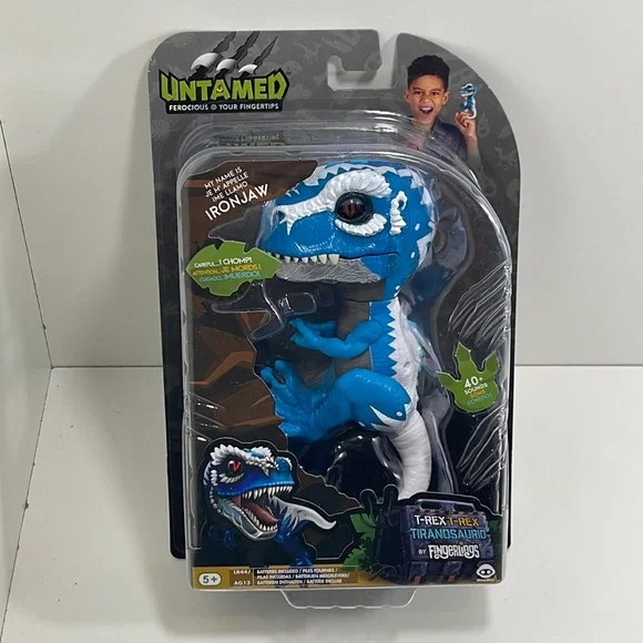 Toys Untamed Trex By Fingerlings Ironjaw Blue Interactive